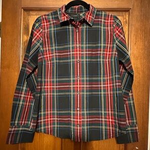 J.Crew Perfect Shirt in Steward Plaid Button Down